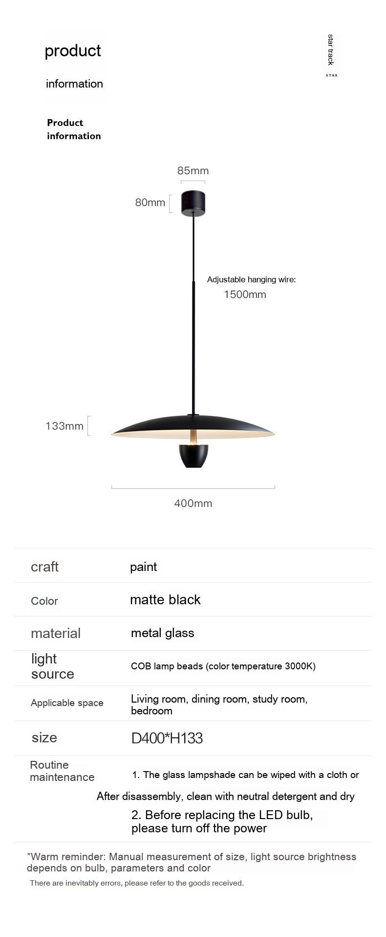 Modern Minimalist Dining Room Chandelier Nordic Minimalist Bedroom Bedside Chandelier Black