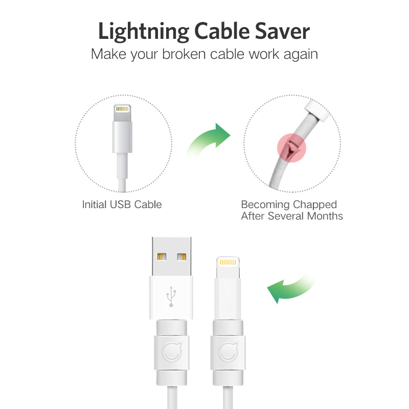 Compatible with Apple, Ugreen Cable Protector For iPhone Charger Protection Cable USB Cord Saver Bite USB Cable Chompers For iPhone Cable Protector