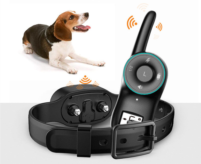 Dog Electric Collar Waterproof Dog Training Collar Rechargeable Remote Dog Bark Control Collar Anti Bark Pet Trainer Shock Vibra