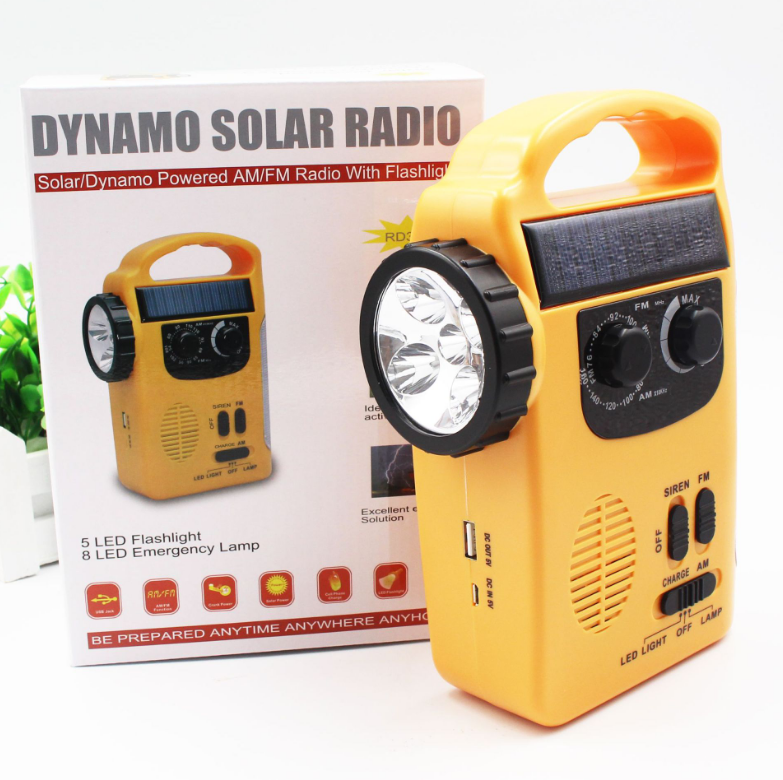 Emergency Hand-Cranked Radio Light