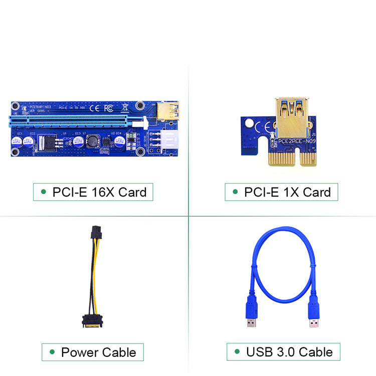 Graphics card extension cord adapter