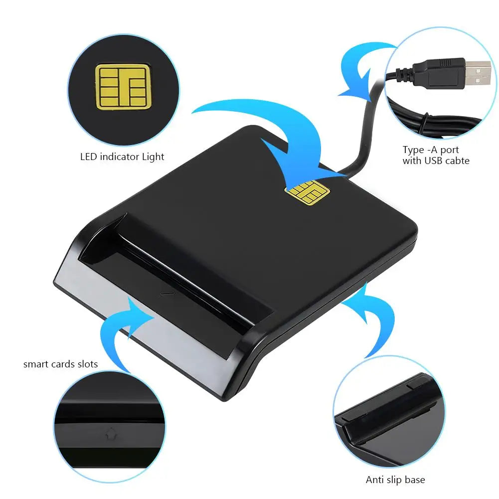 Portable USB 2.0 Smart Card Reader