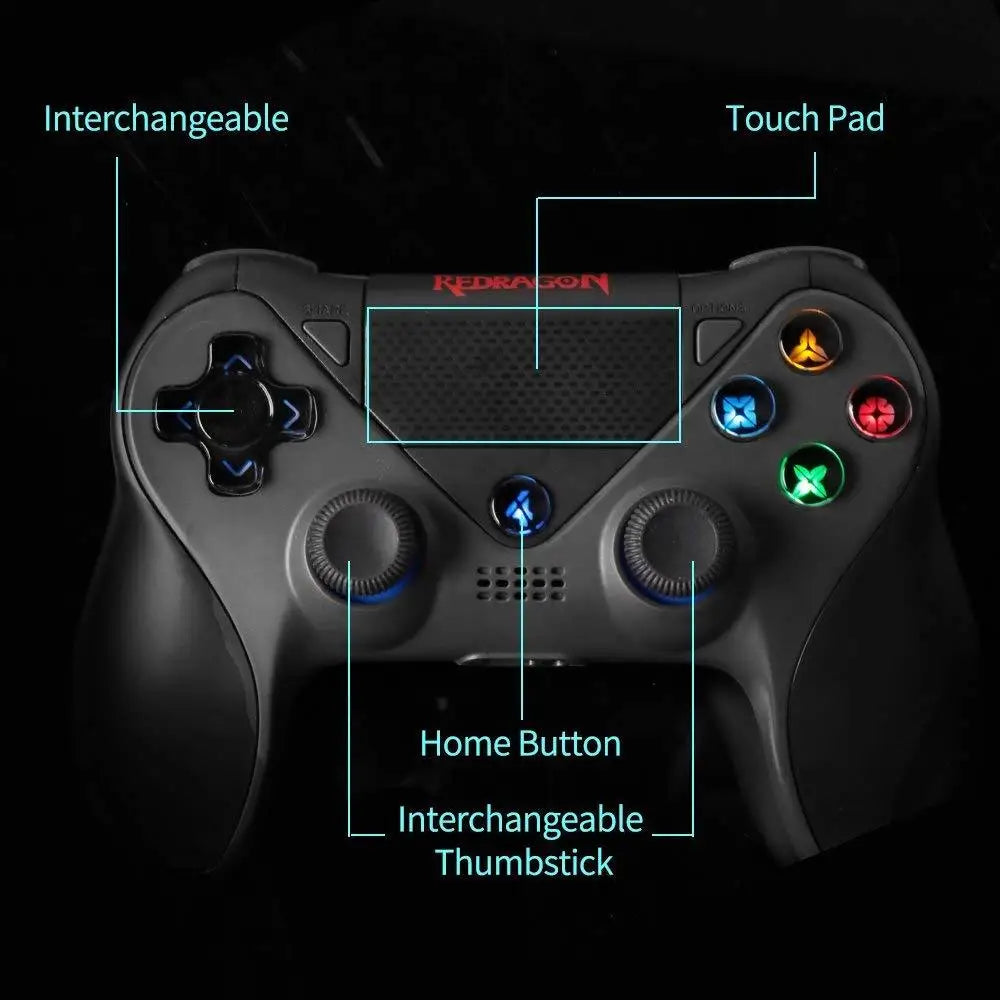 Redragon G809 Jupiter Wireless Gamepad Bluetooth Gaming Controller Joystick for Nintendo Switch, Play Station 4 PS4