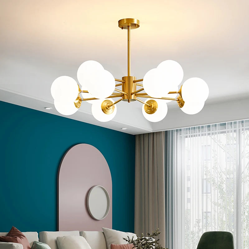 Modern Glass Chandelier Lighting Ceiling Chandeliers Light For Dining Living Room Bedroom Kitchen Indoor Lustre Fixture Lights