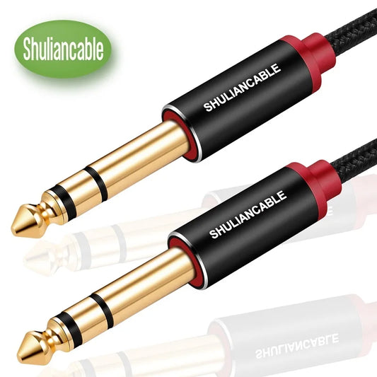 Shuliancable Guitar Instrument Cable, 6.35mm (1/4) TRS Stereo Audio Cable for Electric Guitar,Mandolin, Bass, Amplifier