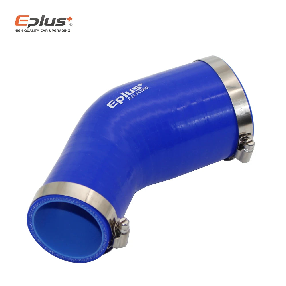 EPLUS Universal Silicone Tubing Hose Connector Intercooler Turbo Intake Pipe Coupler Hose 45 Degrees Multiple Sizes Blue