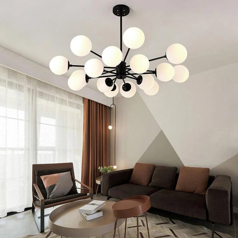 Modern Glass Chandelier Lighting Ceiling Chandeliers Light For Dining Living Room Bedroom Kitchen Indoor Lustre Fixture Lights