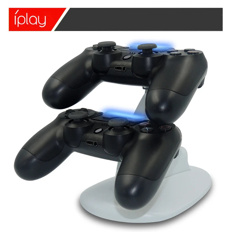 Controller Charger Dock LED Dual USB PS4 Charging Stand Station for Sony Playstation 4 PS4 / PS4 Pro /PS4 Slim black white