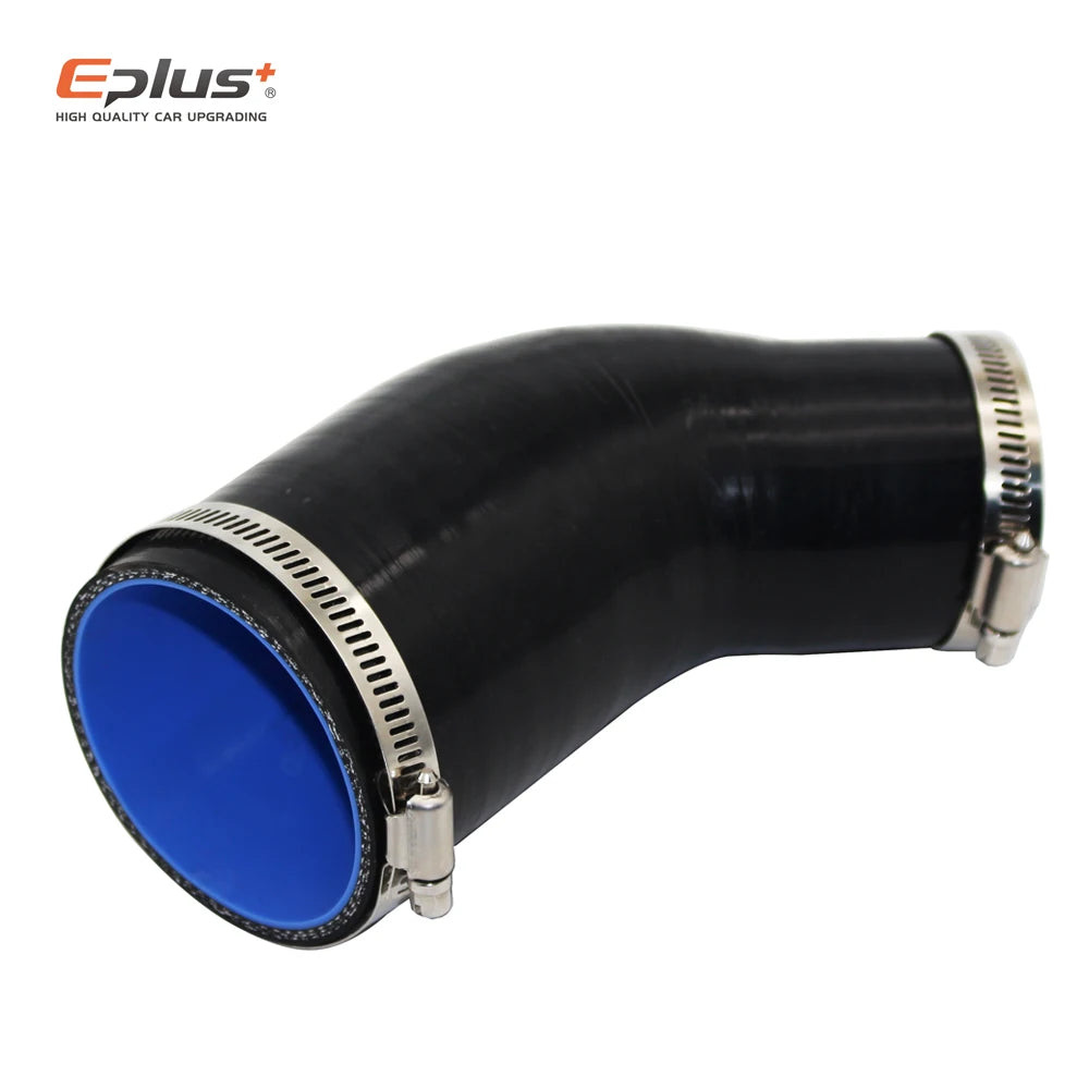 EPLUS Universal Silicone Tubing Hose Connector Intercooler Turbo Intake Pipe Coupler Hose 45 Degrees Multiple Sizes Black