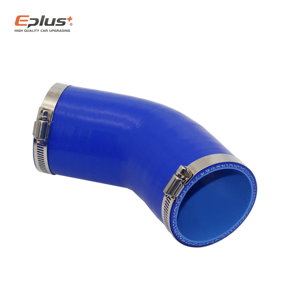 EPLUS Universal Silicone Tubing Hose Connector Intercooler Turbo Intake Pipe Coupler Hose 45 Degrees Multiple Sizes Blue