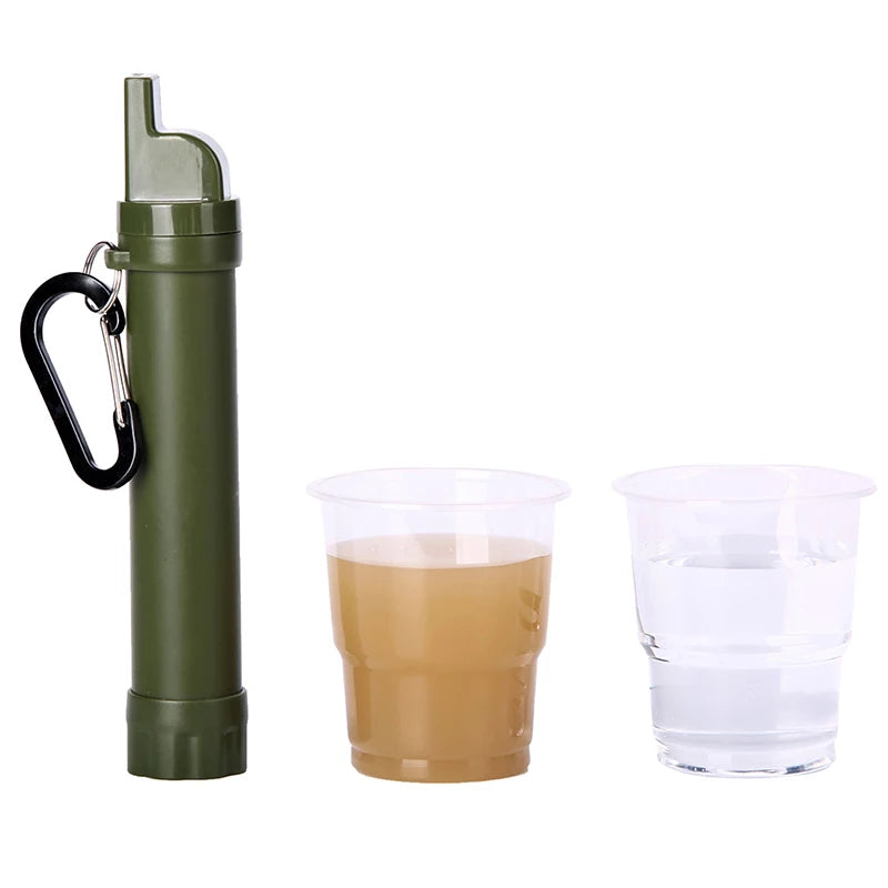 Outdoor Water Filtration Survival Water Filter Straw Water Filtration System Drinking Purifier For Emergency Hiking Camping