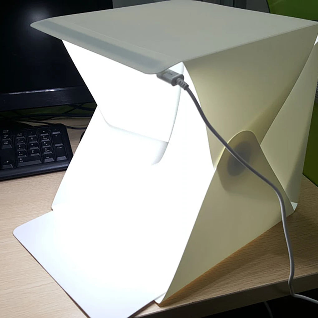 Portable Folding Lightbox Photography LED Light Room Photo Studio Light Tent Soft Box Backdrops Photobox for DSLR Camera