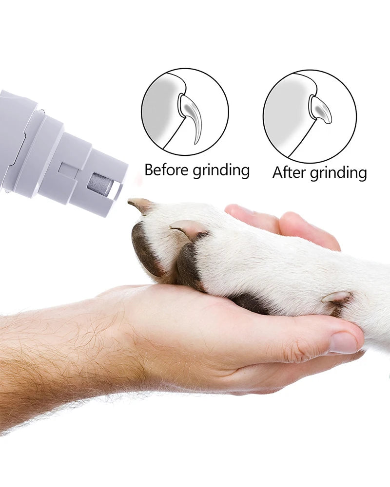 Dog Nail Clippers Electric Pet Nail Grinder USB Rechargeable Dog Cat Paws Nail Cutter Dogs Cats Pets Claw Nail Grooming Trimmer