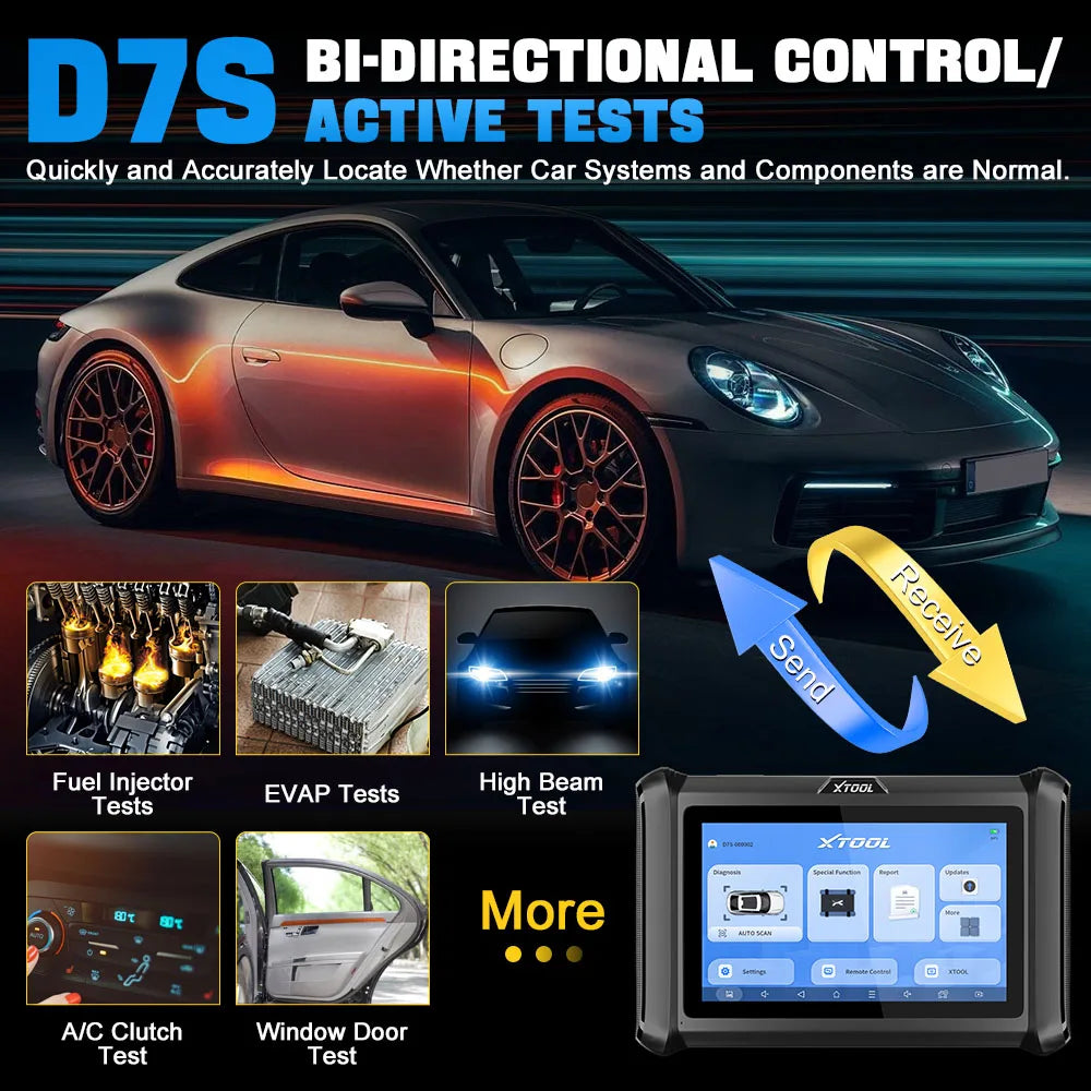 XTOOL D7S Bidirectional Car Diagnostic Tool