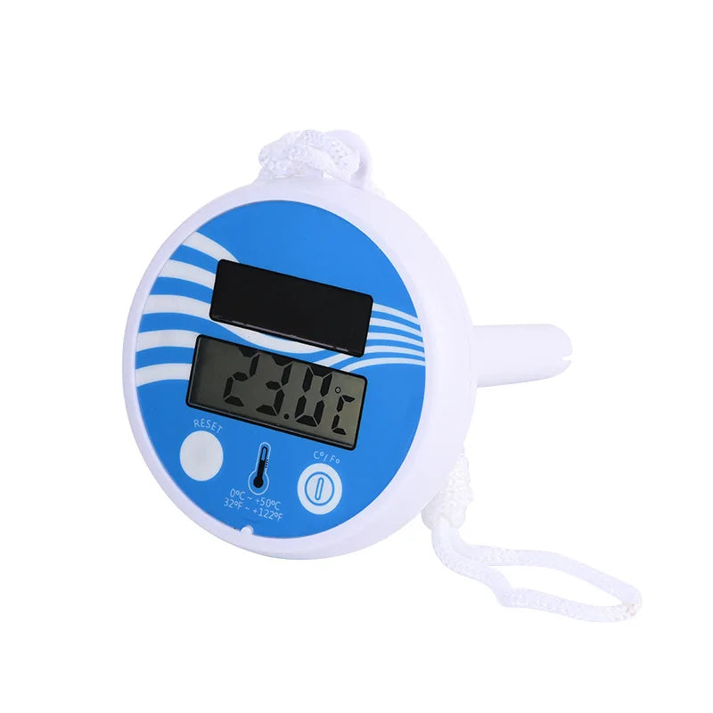 Floating Digital Pool Thermometer Solar Powered Outdoor Pool Thermometer Waterproof LCD Display Spa Thermometer