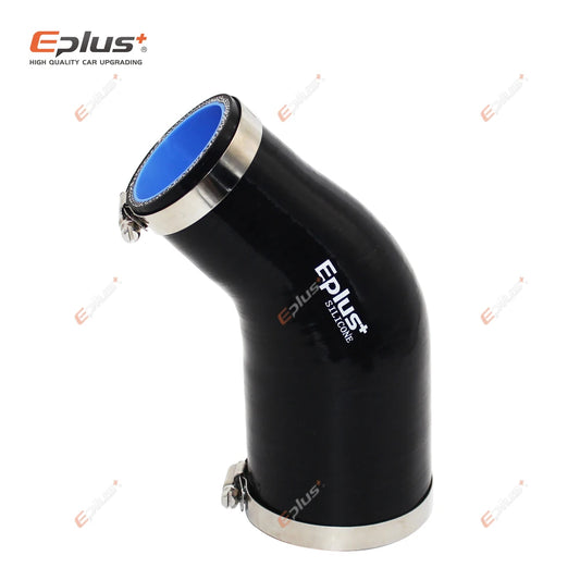 EPLUS Universal Silicone Tubing Hose 45 Degrees big to small Connector Car Intercooler Turbo Intake Pipe Coupler Black Multi Siz