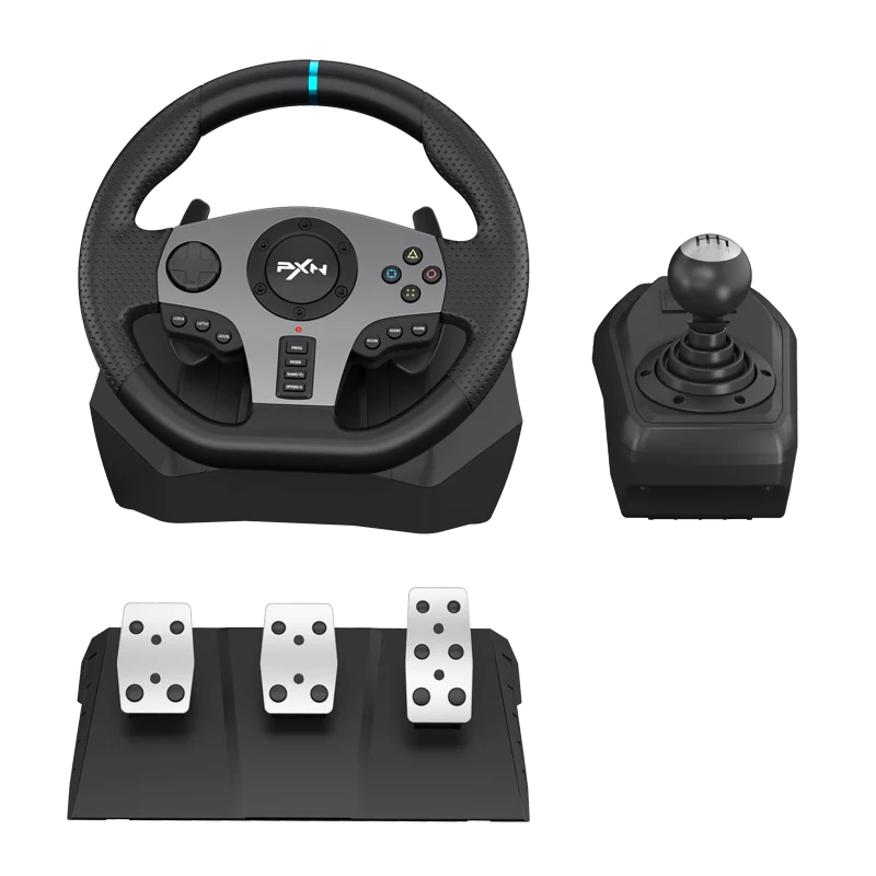 PXN V9 Volante PC Steering Wheel Gaming Racing Wheel for PS4/PS3/Xbox One/PC Windows/Nintendo Switch/Xbox Series S/X 270°/900°