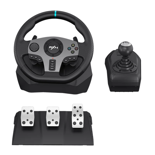 PXN V9 Volante PC Steering Wheel Gaming Racing Wheel for PS4/PS3/Xbox One/PC Windows/Nintendo Switch/Xbox Series S/X 270°/900°