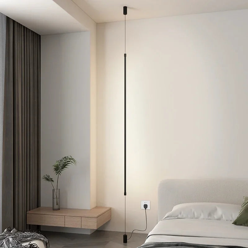 Modern LED Floor Lamps Black 120cm Floor Light Decoration Home Lighting for Living Room Bedroom Dining Room Indoor Light Fixture