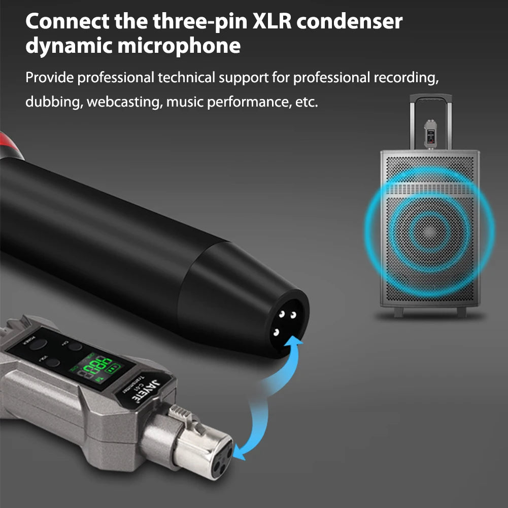 Microphone Wireless Transmitter Receiver Universal Wired to Wireless Converter for Recorders Speakers Power Amplifiers