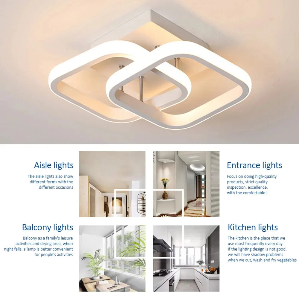 LED Ceiling Light Aisle Light Modern Style LED Indoor Lighting Fixture Bedroom Living Room Hallway Light Balcony Kitchen