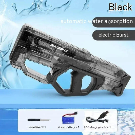 Adult Fully Automatic Electric Water Gun Toys，2024 Summer Outdoor Powerful Water Gun High Capacity Playing For Kids Watergun