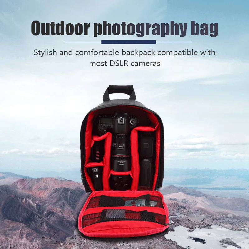 Waterproof DSLR Backpack Video Digital DSLR Camera Bag Multi-functional Outdoor Camera Photo Bag Case for Nikon Canon DSLR Lens