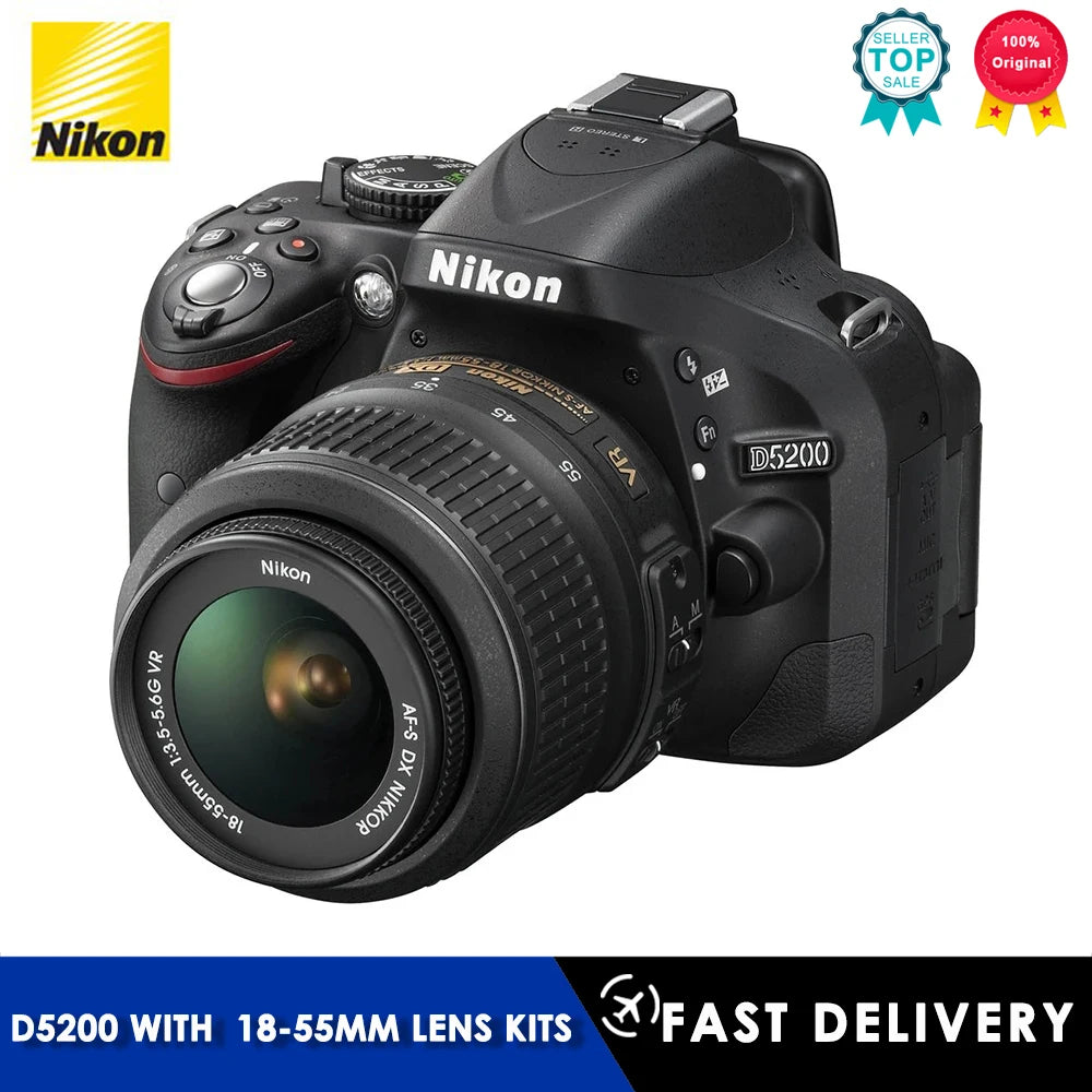 Nikon D5200 DSLR Camera Set with 18-55mm Lens