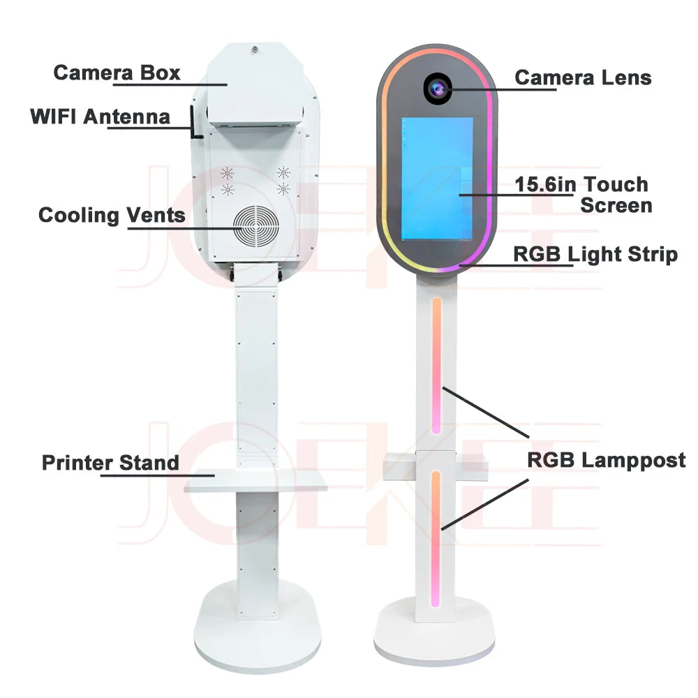 Portable Mirror Photo Booth Camera Selfie Machine Shell 15.6 inch LCD Touch Screen DSLR Photo Booth for Partys Events Weddings