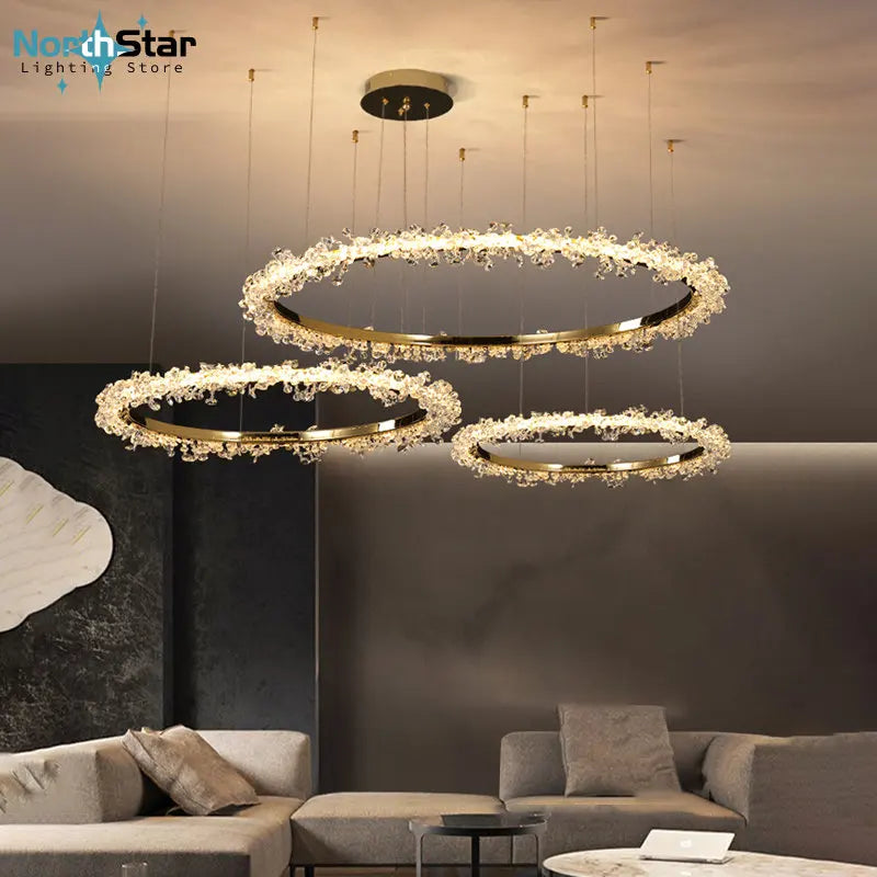 Modern Led Chandeliers For Dining Room Crystal Living Room Decoration Pendant Light Art Hanging Light Fixture Indoor Lighting