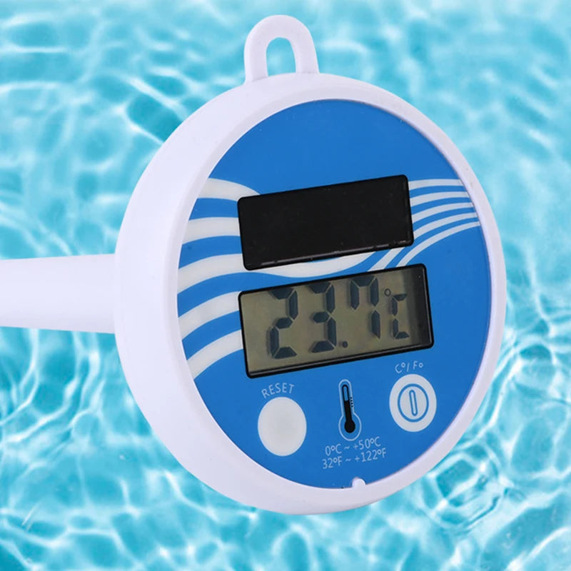 Floating Digital Pool Thermometer Solar Powered Outdoor Pool Thermometer Waterproof LCD Display Spa Thermometer