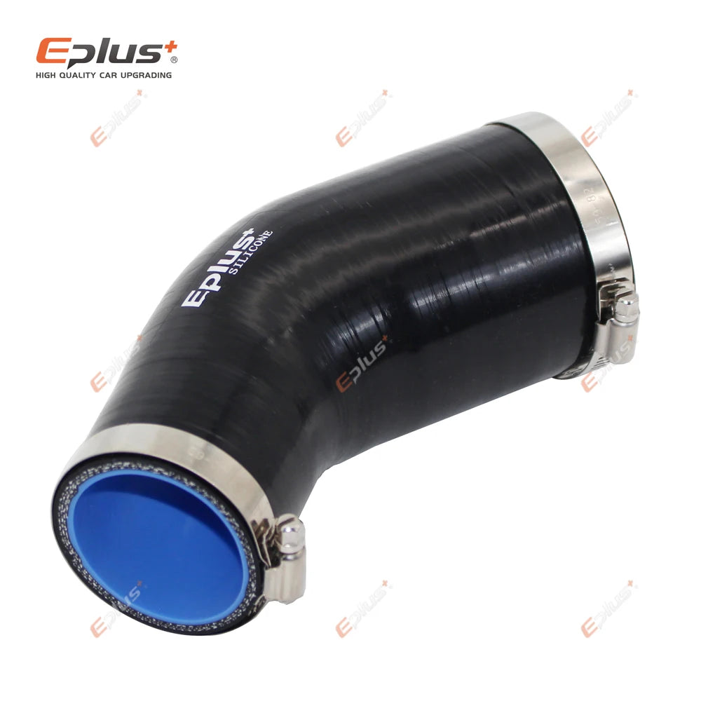 EPLUS Universal Silicone Tubing Hose 45 Degrees big to small Connector Car Intercooler Turbo Intake Pipe Coupler Black Multi Siz