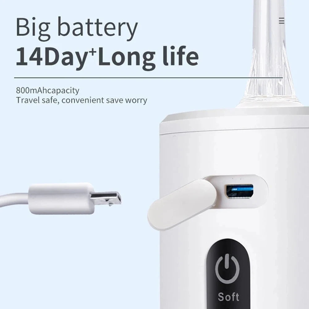 XIAOMI MIJIA Oral Irrigator USB Rechargeable Dental Flosser Portable Dental Water Flosser Irrigator Dental Teeth Cleaner 3 Modes