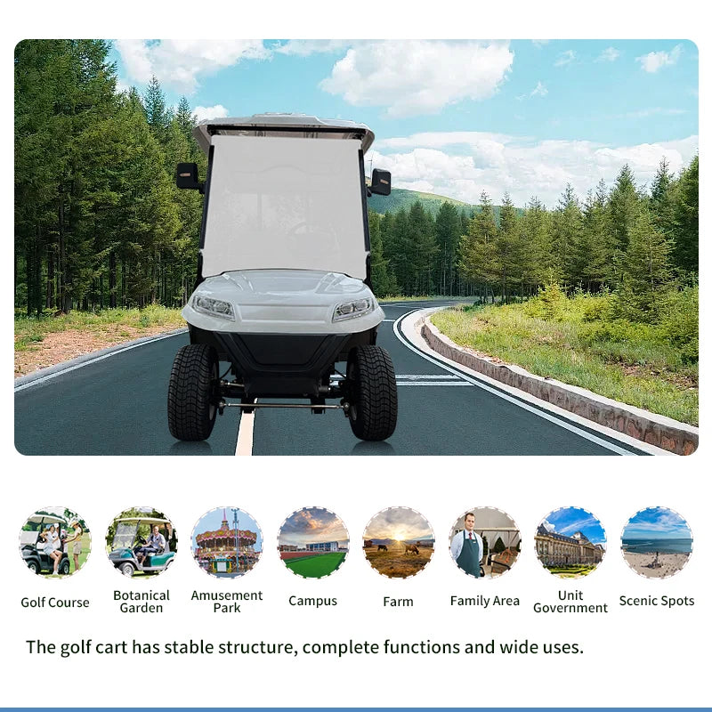 48V 4 Wheel 4 Seater Golf Carts 2024 New Chinese Travel Electric Grocery Cart Electric Scooters 3 - 4 4 People 48V 5Kw