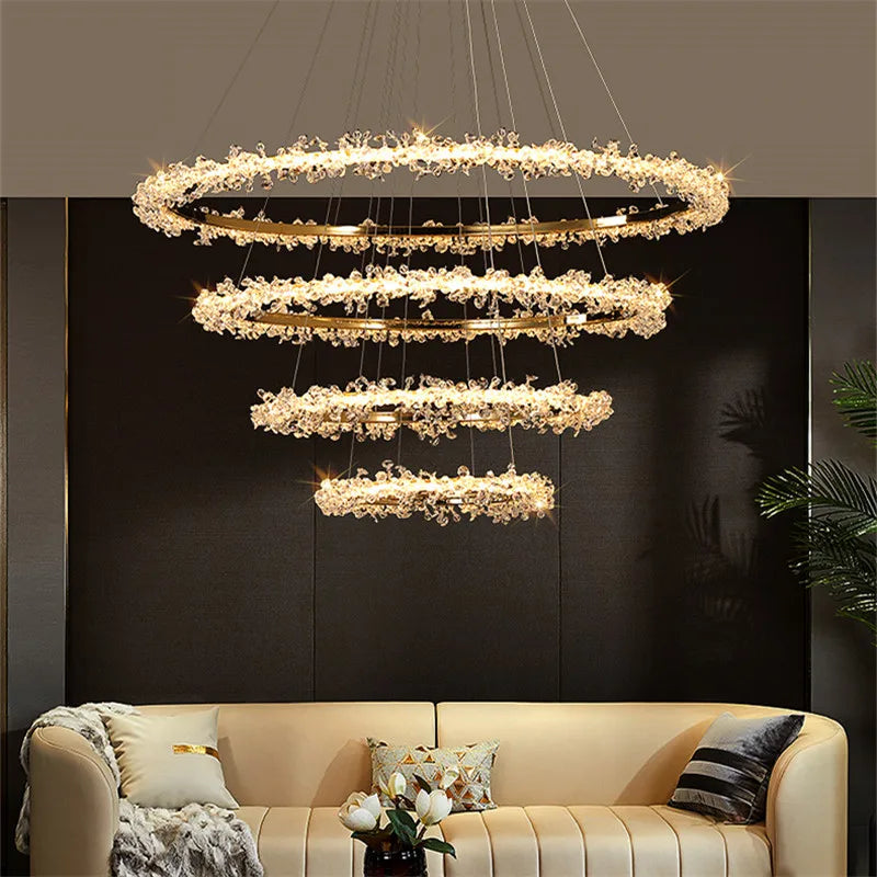 Modern Led Chandeliers For Dining Room Crystal Living Room Decoration Pendant Light Art Hanging Light Fixture Indoor Lighting