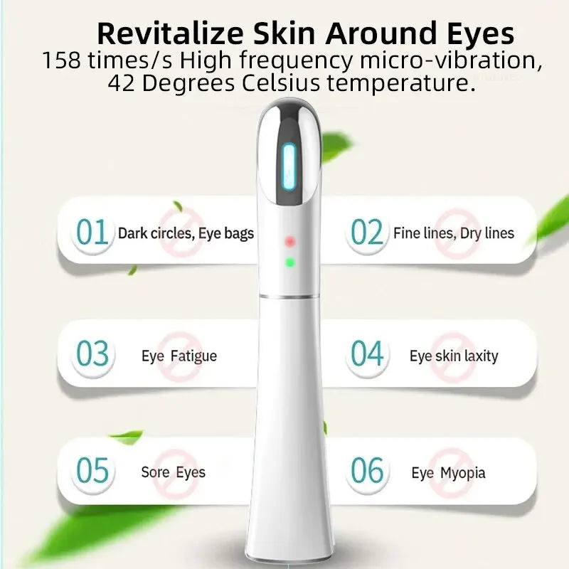 BoSidin EMS Eye Beauty Device Microcurrent Anti Wrinkle Remove Bags Dark Circles Light Therapy Eye Lifting Massage Instrument