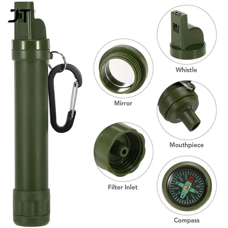 Outdoor Water Filtration Survival Water Filter Straw Water Filtration System Drinking Purifier For Emergency Hiking Camping