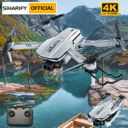 SIHARIFY RC Drone with 3 Sided Obstacle Avoidance 4k WIFI Height Hold RC Mini Dron Fpv Dual Camera Foldable Quadcopter Drone Toy