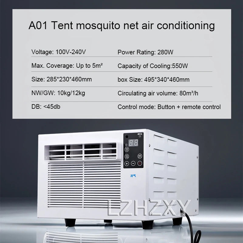 110v/220v Mobile Small Air Conditioner Refrigerator mini air conditioner mosquito net desktop mini refrigerator pet cooling