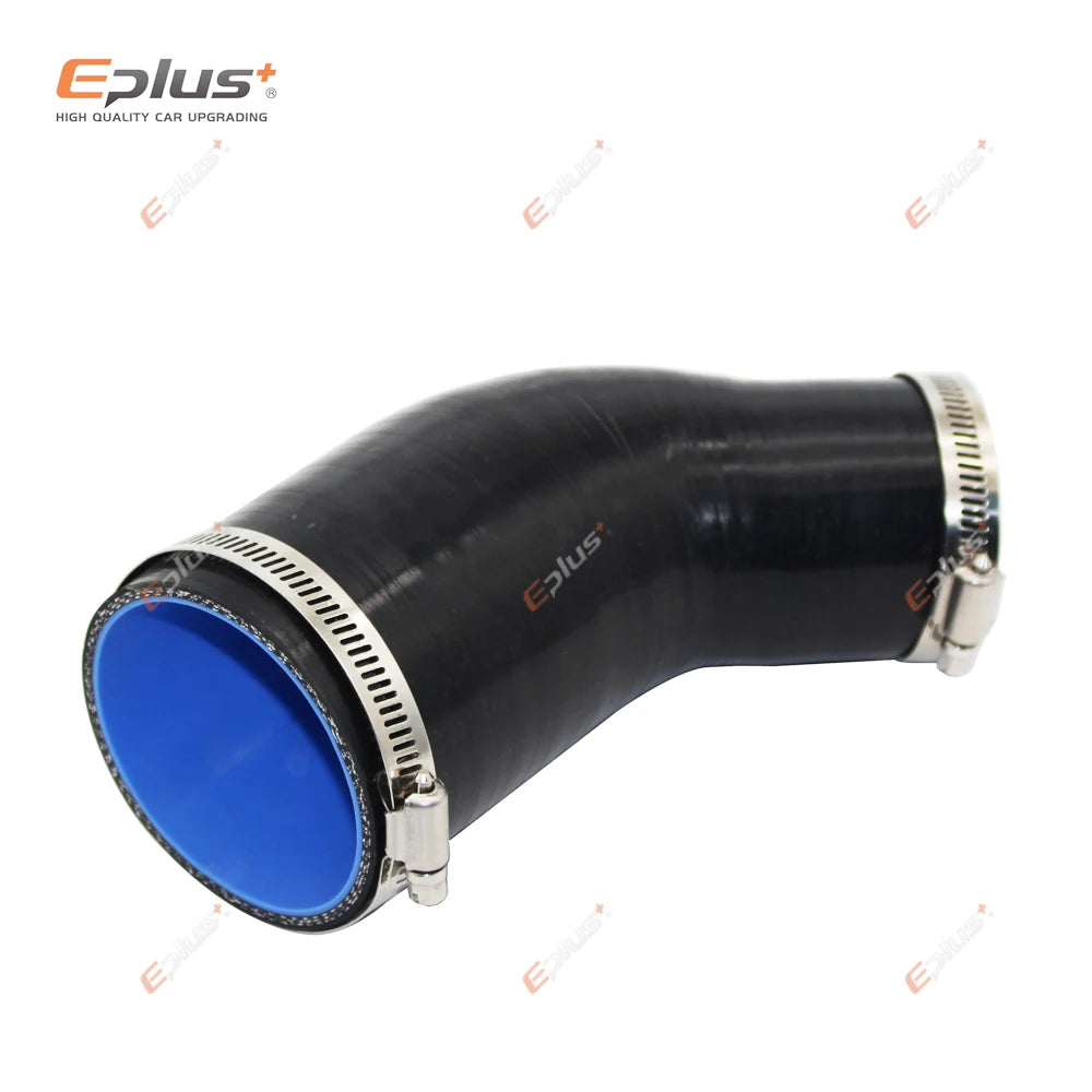 EPLUS Universal Silicone Tubing Hose 45 Degrees big to small Connector Car Intercooler Turbo Intake Pipe Coupler Black Multi Siz