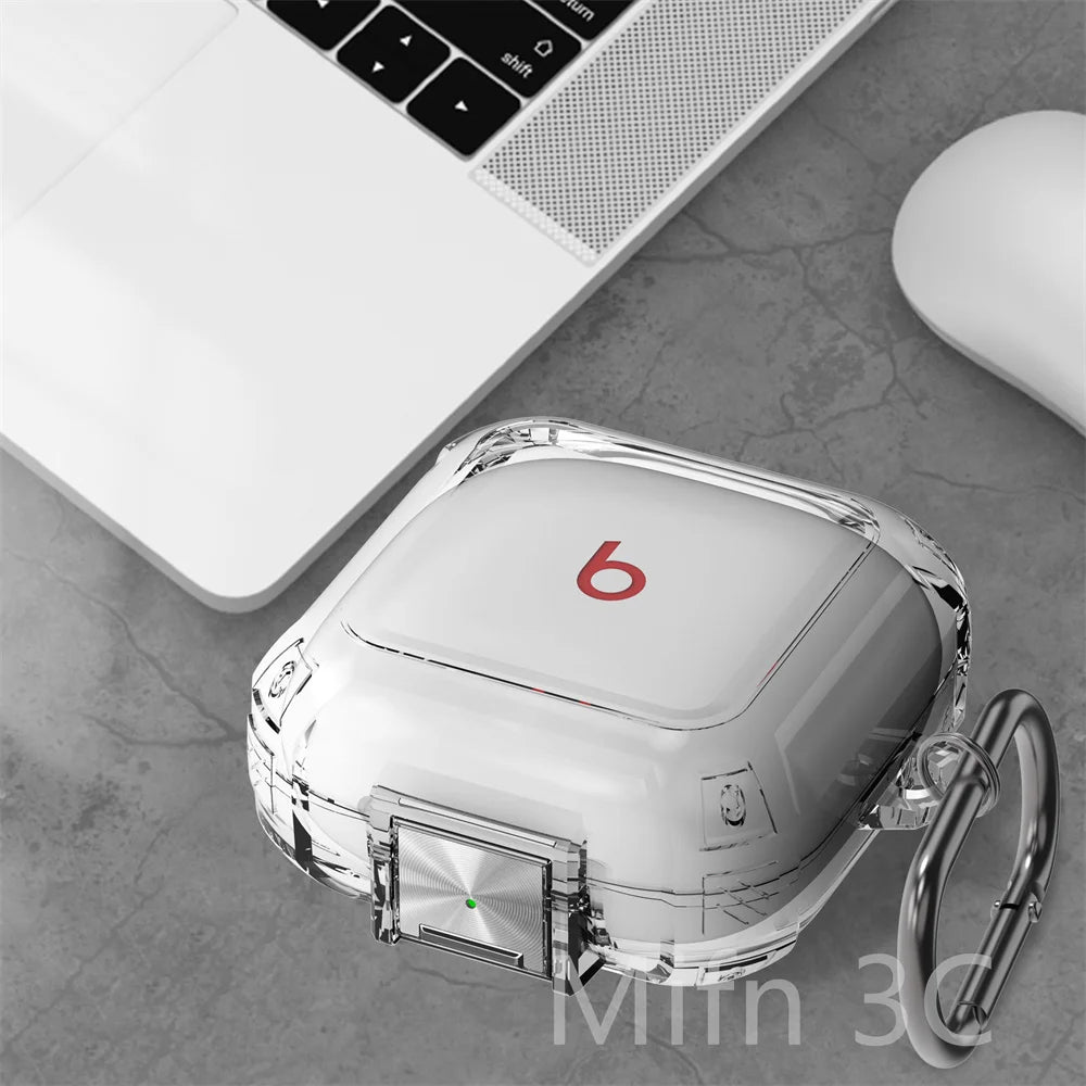 New【With Secure Lock】Transparent TPU Case For Beats Fit Pro  Earphone Accessories Shockproof Case For Beats Fit Pro 2021 Cases