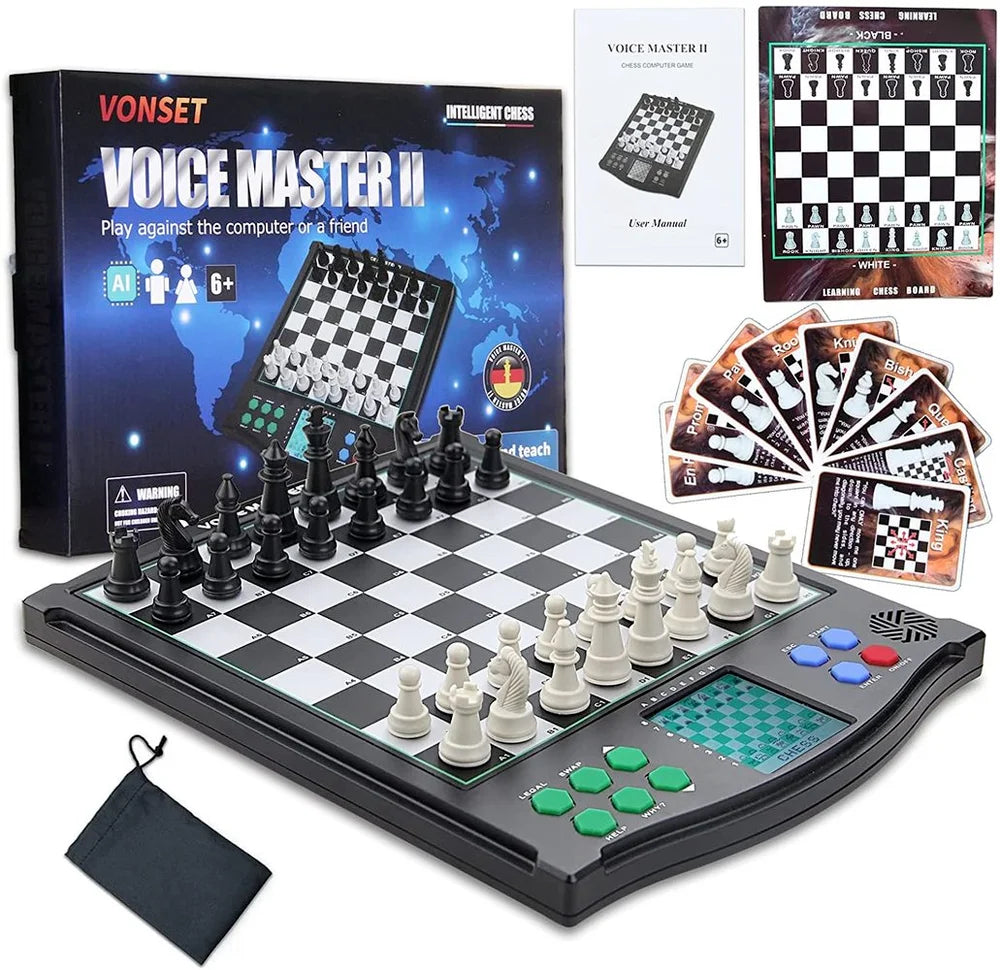 Electronic Chess Chess Game Teaching Game Single Player Chess Without Battery Voice Broadcast Chess Artificial Intelligence